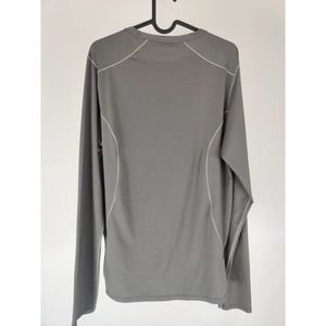 (V) Patagonia Men base layer shirt l/S  training hiking sport gray sz M